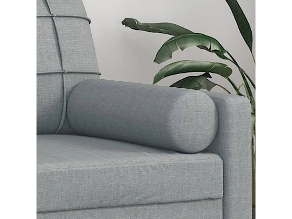 Conjunto de almofadas decorativas de 2 Tecido cinza claro Ø15x50 cm