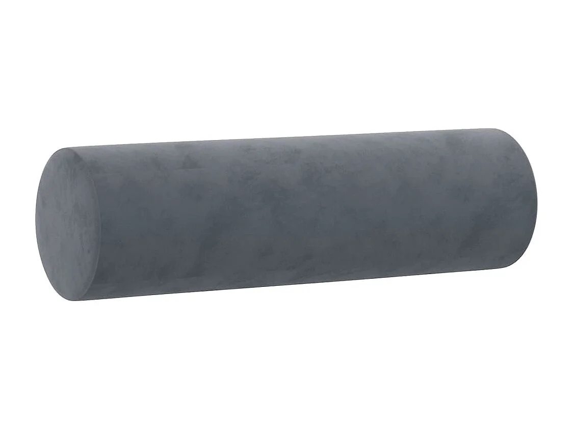Conjunto de almofadas decorativas de 2 veludo cinza escuro Ø15x50 cm