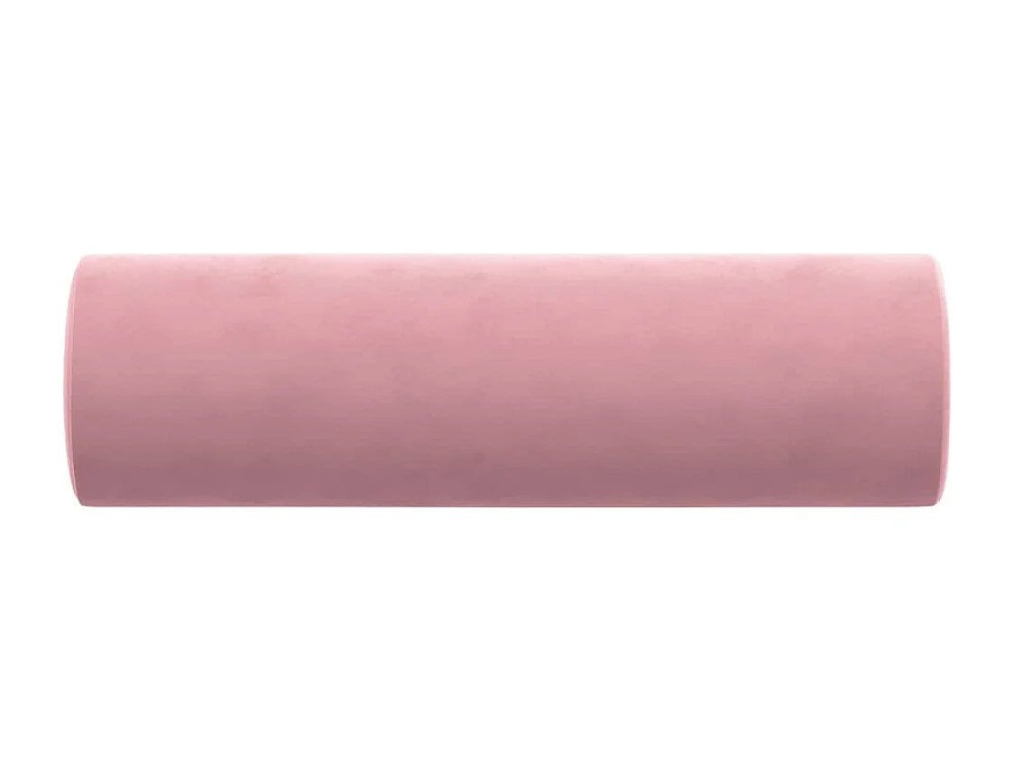 Conjunto de almofadas decorativas de 2 veludo rosa Ø15x50 cm