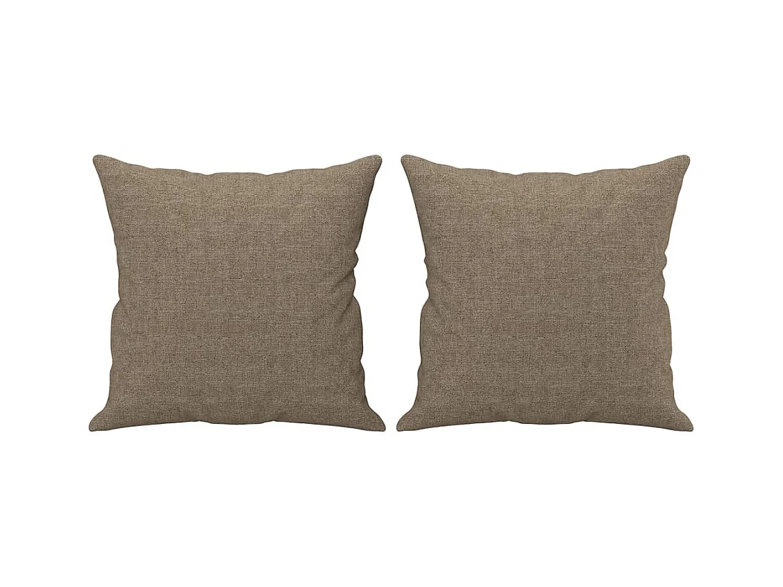 Coussins décoratifs lot de 2 Taupe 40x40 cm Tissu
