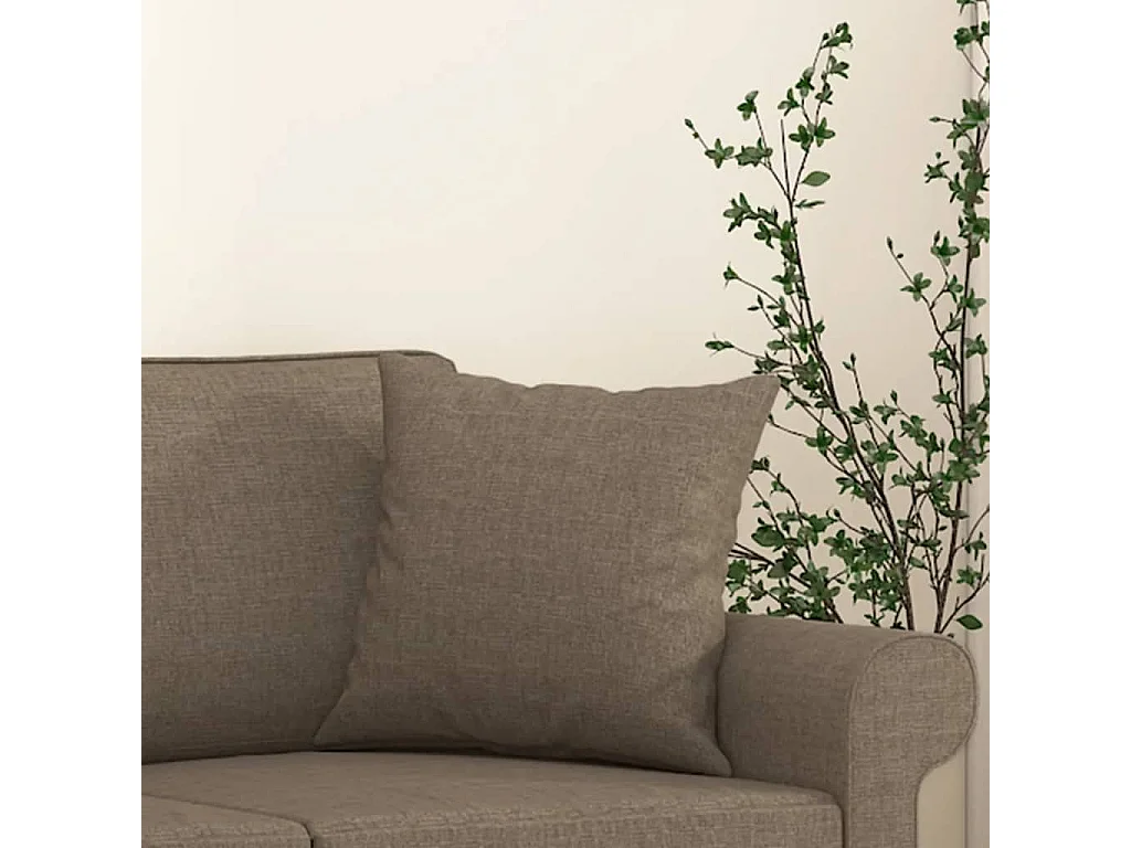 Coussins décoratifs lot de 2 Taupe 40x40 cm Tissu