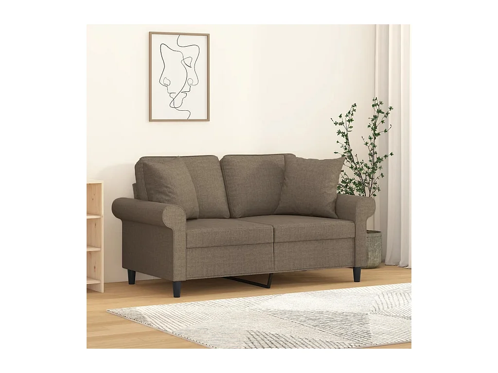 Coussins décoratifs lot de 2 Taupe 40x40 cm Tissu