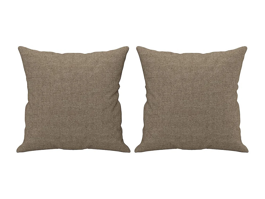 Conjunto de almofadas decorativas de 2 Tecido Taupe 40x40 cm