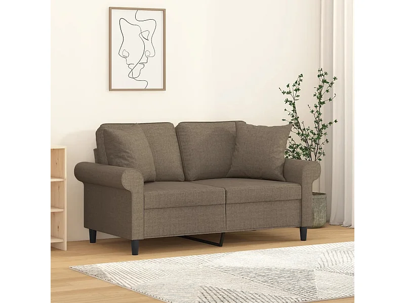 Set 2 cuscini decorativi Tessuto tortora 40x40 cm