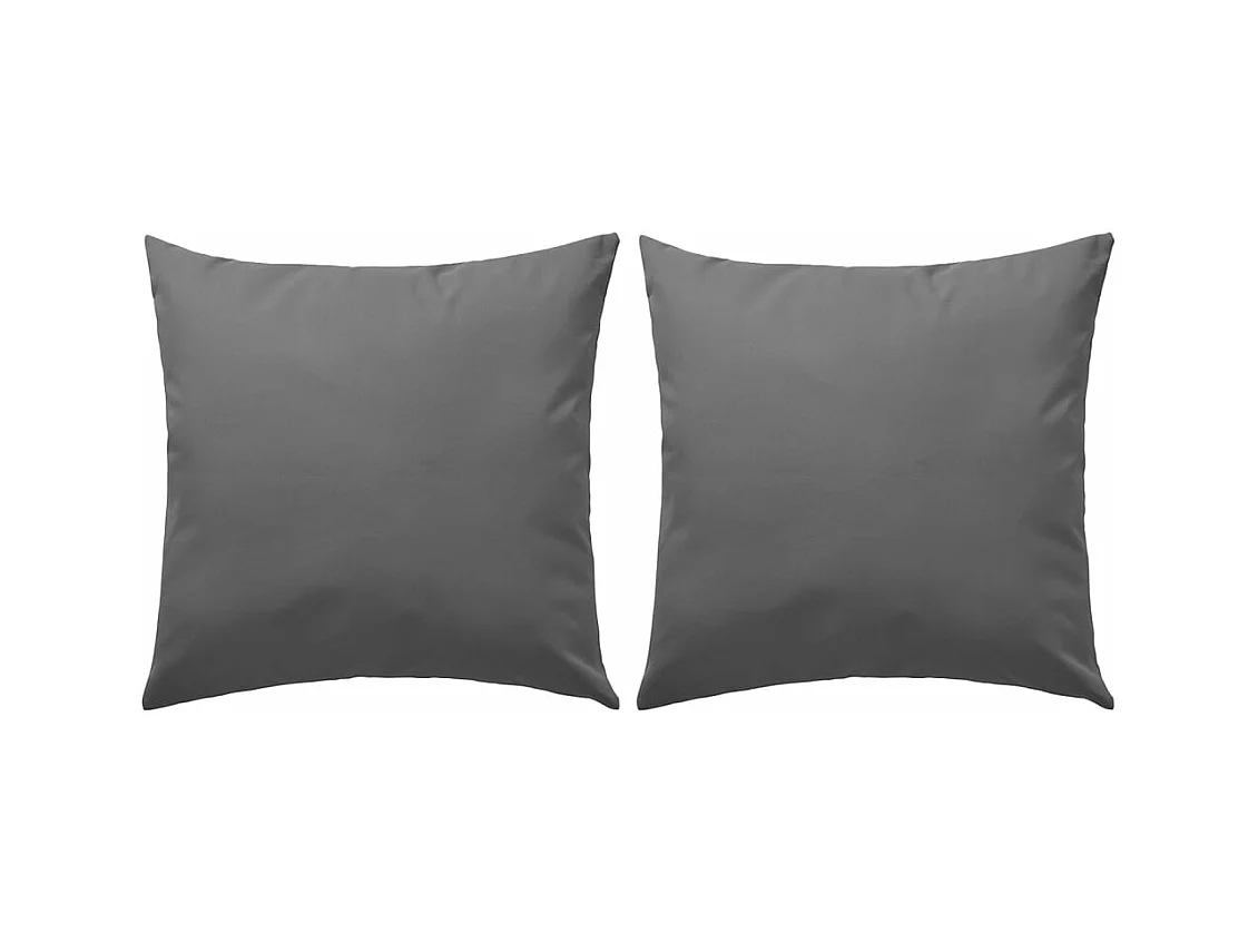 Oreiller d'extérieur lot de 2 45 x 45 cm Gris