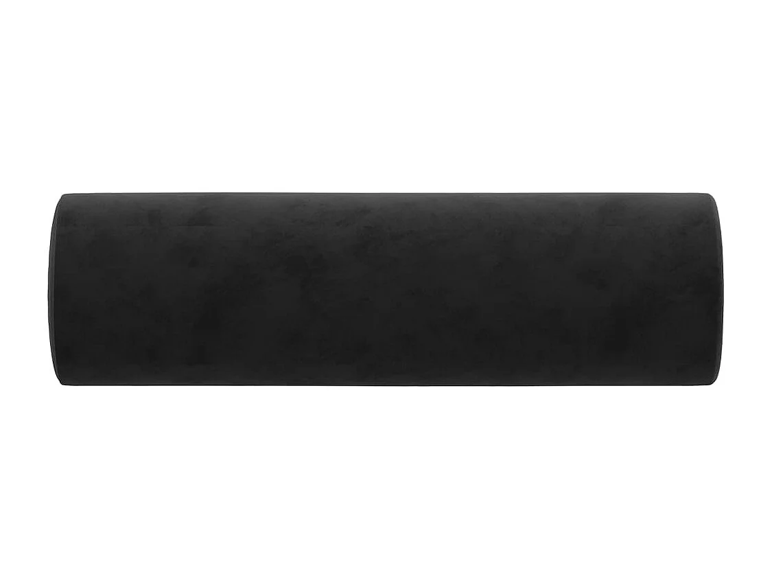 Coussins décoratifs lot de 2 Noir Ø15x50 cm Velours