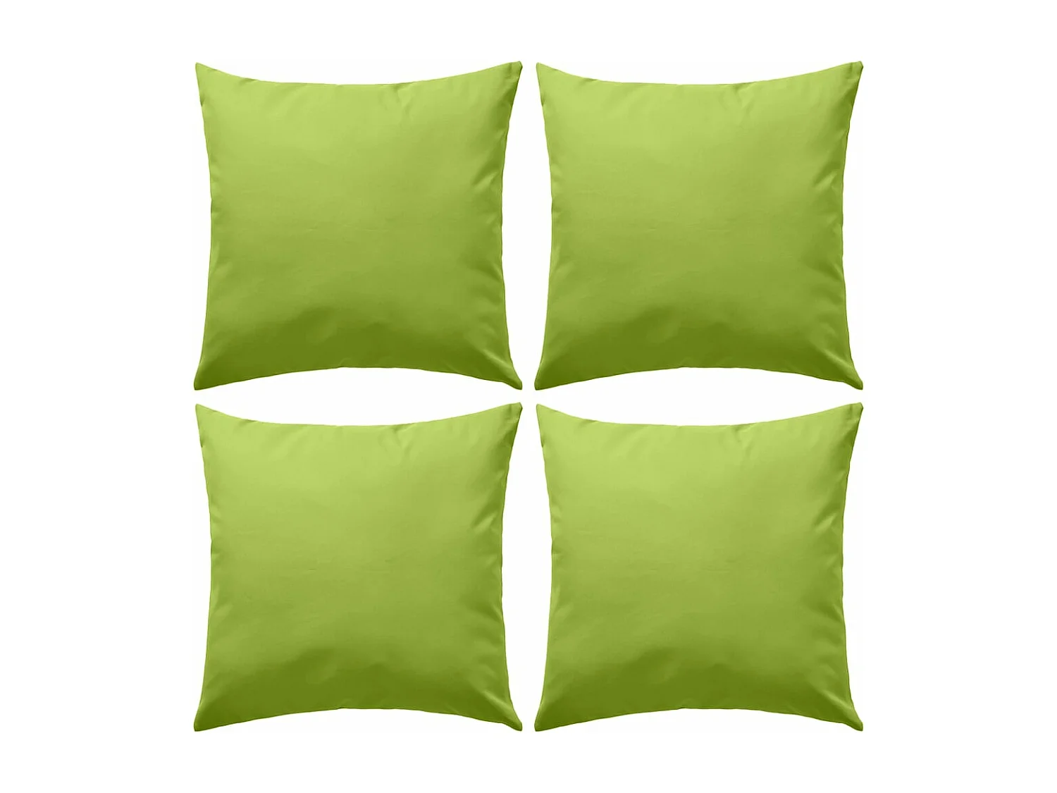 Oreiller d'extérieur lot de 4 45 x 45 cm Vert pomme