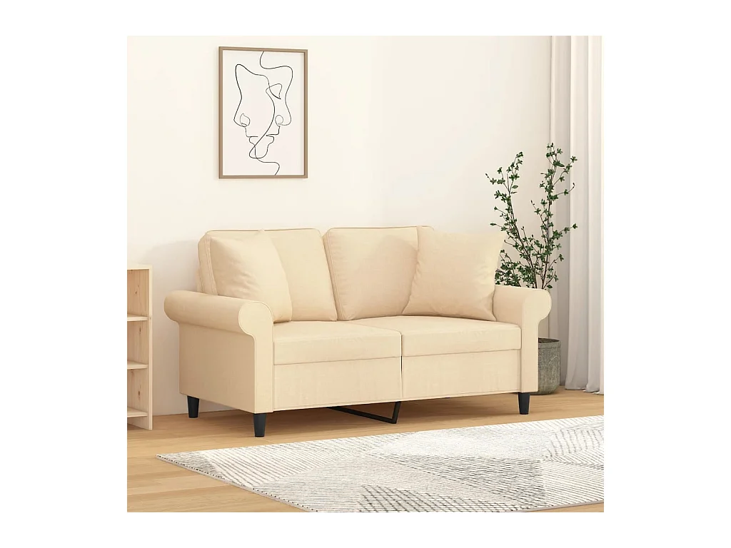 Coussins décoratifs lot de 2 Crème 40x40 cm Tissu
