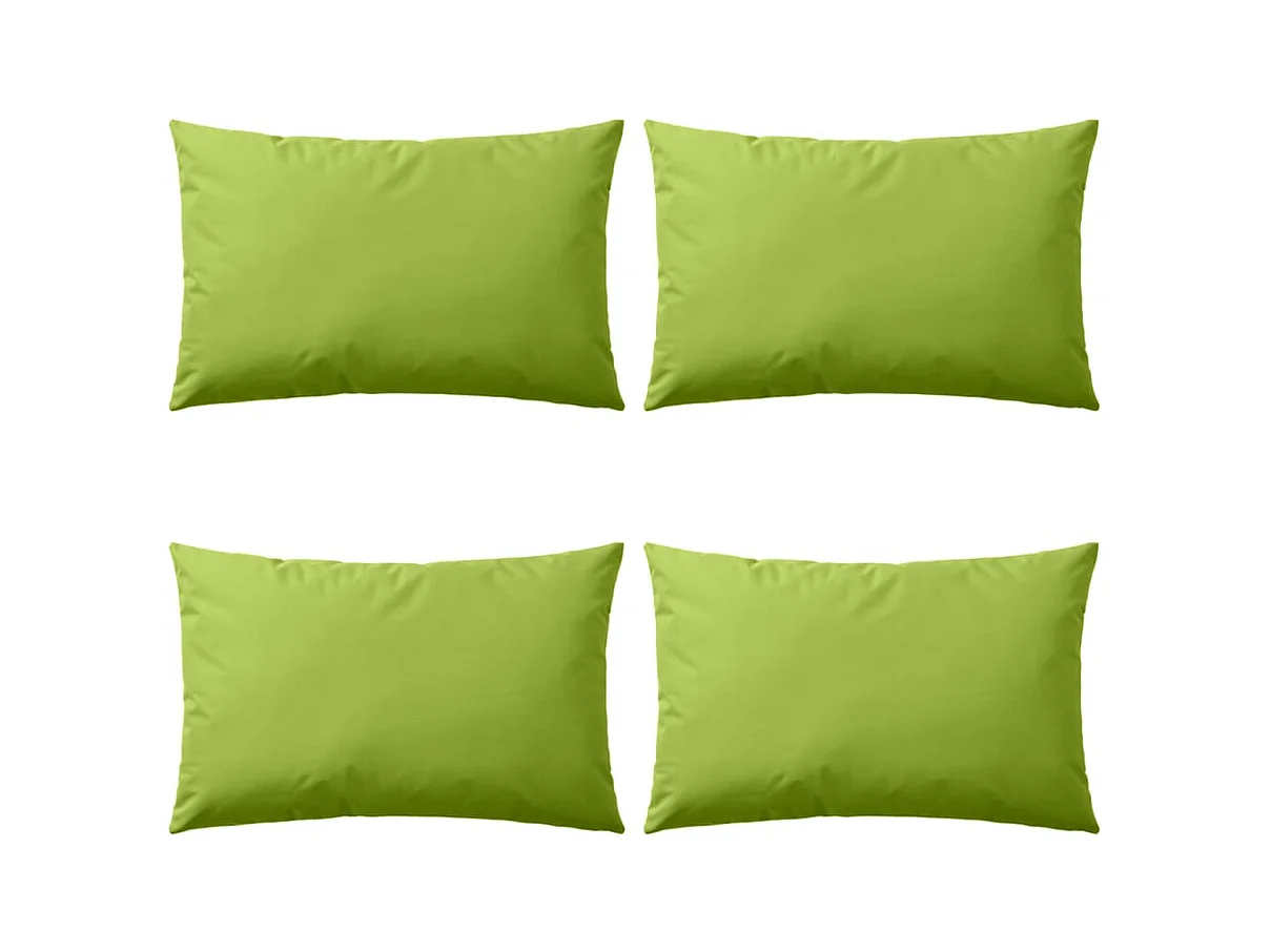 Oreiller d'extérieur lot de 4 60 x 40 cm Vert pomme