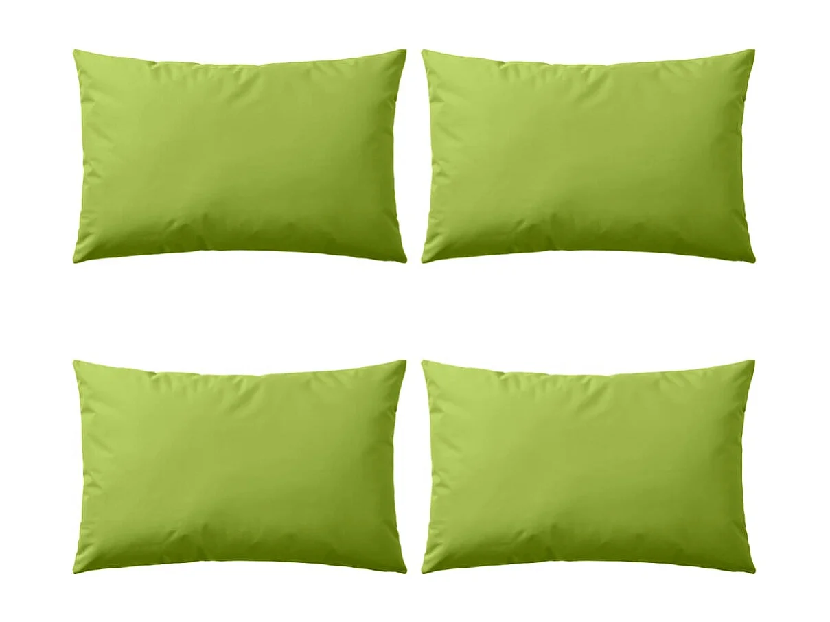 Oreiller d'extérieur lot de 4 60 x 40 cm Vert pomme