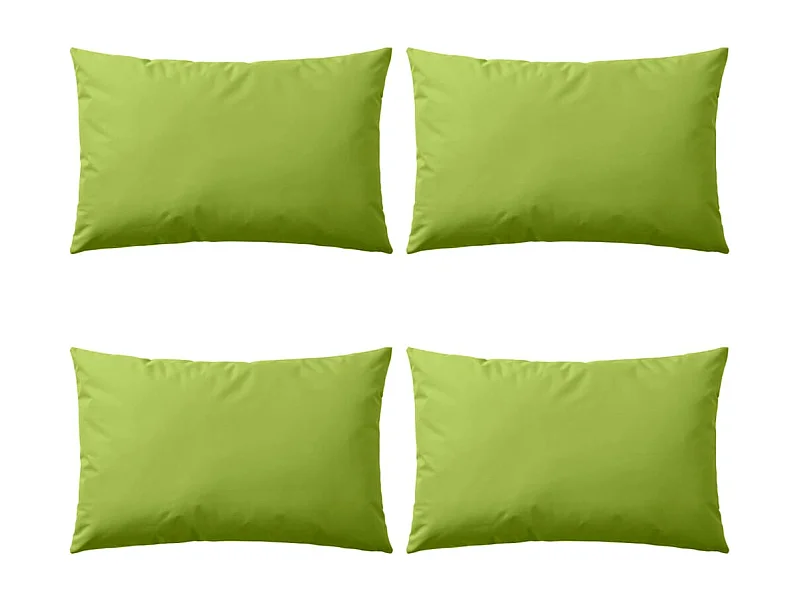 Set di 4 cuscini da esterno 60 x 40 cm Verde mela
