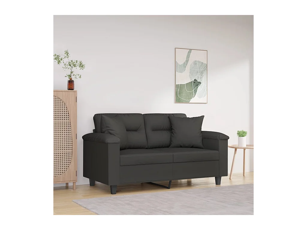 Coussins décoratifs lot de 2 Gris foncé Tissu microfibre