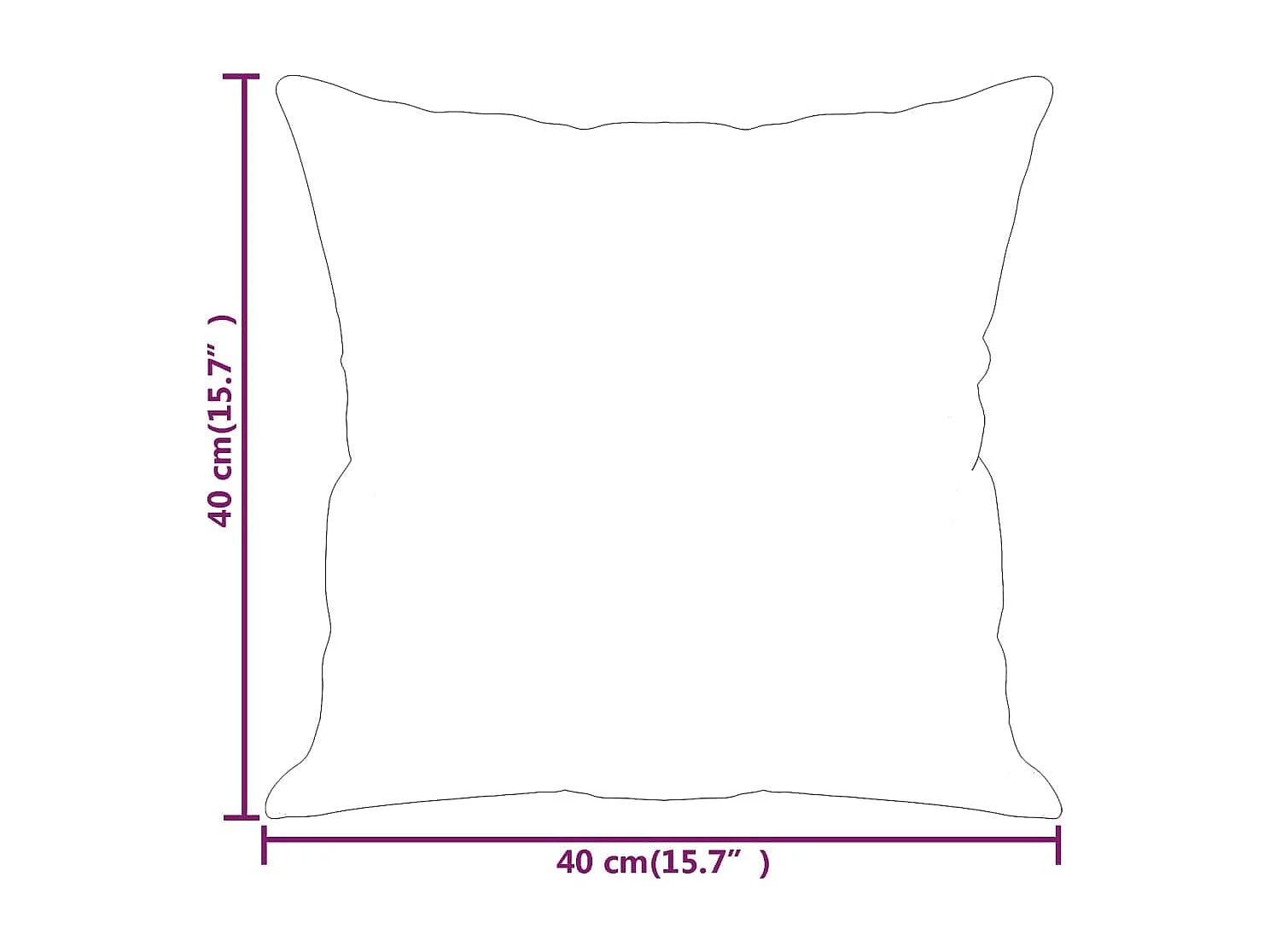 Conjunto de almofadas decorativas de 2 Tecido Preto 40x40 cm