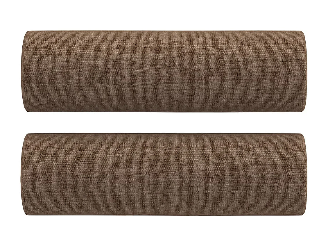 Set de 2 cojines decorativos Tela Marrón Ø15x50 cm