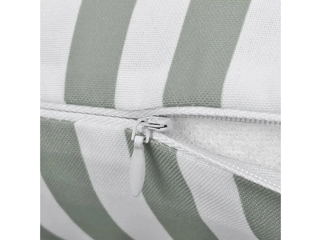 Set di 2 cuscini da esterno con stampa a righe 45 x 45 cm Grigio