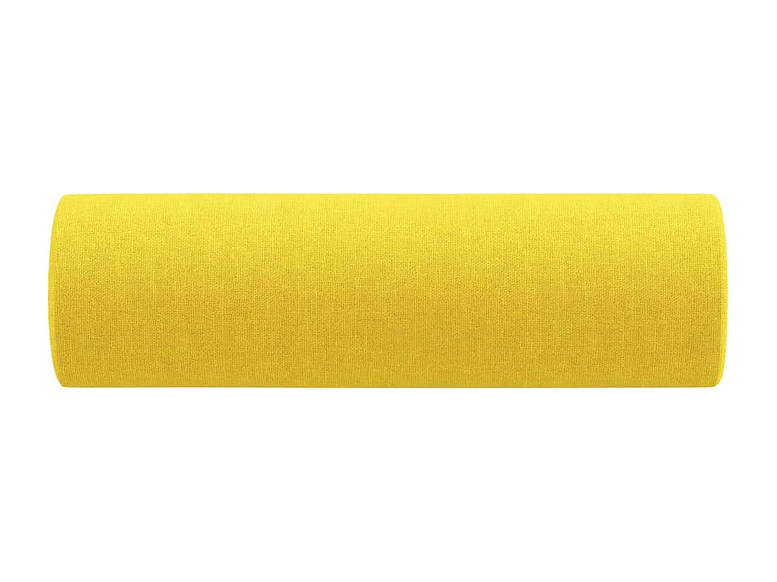 Set 2 cuscini decorativi Tessuto giallo chiaro Ø15x50 cm