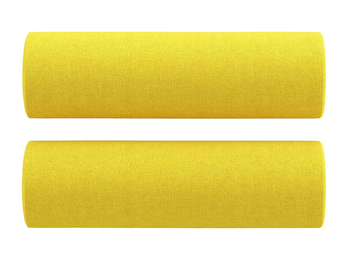 Dekokissen 2er-Set Hellgelb Ø15x50 cm Stoff