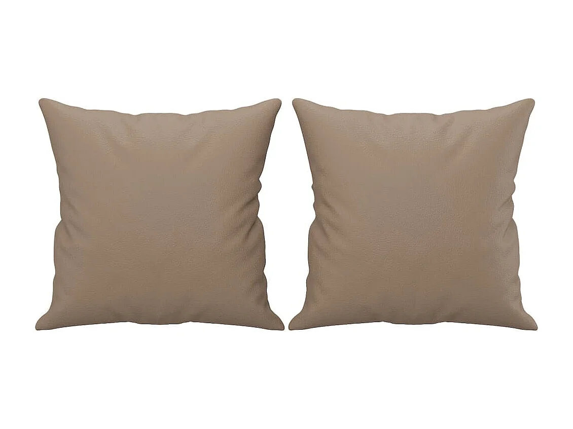 Set 2 cuscini decorativi Cappuccino 40x40 cm Ecopelle
