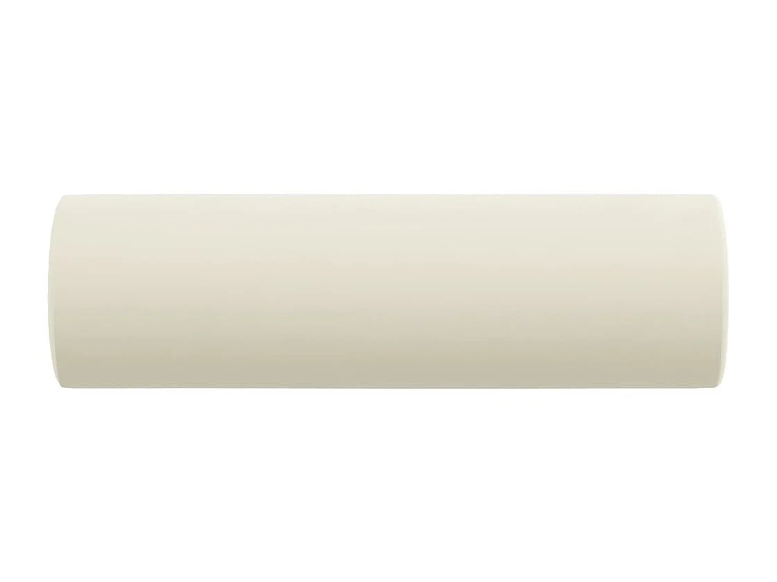 Set di 2 cuscini decorativi Crema Ø15x50 cm Velluto