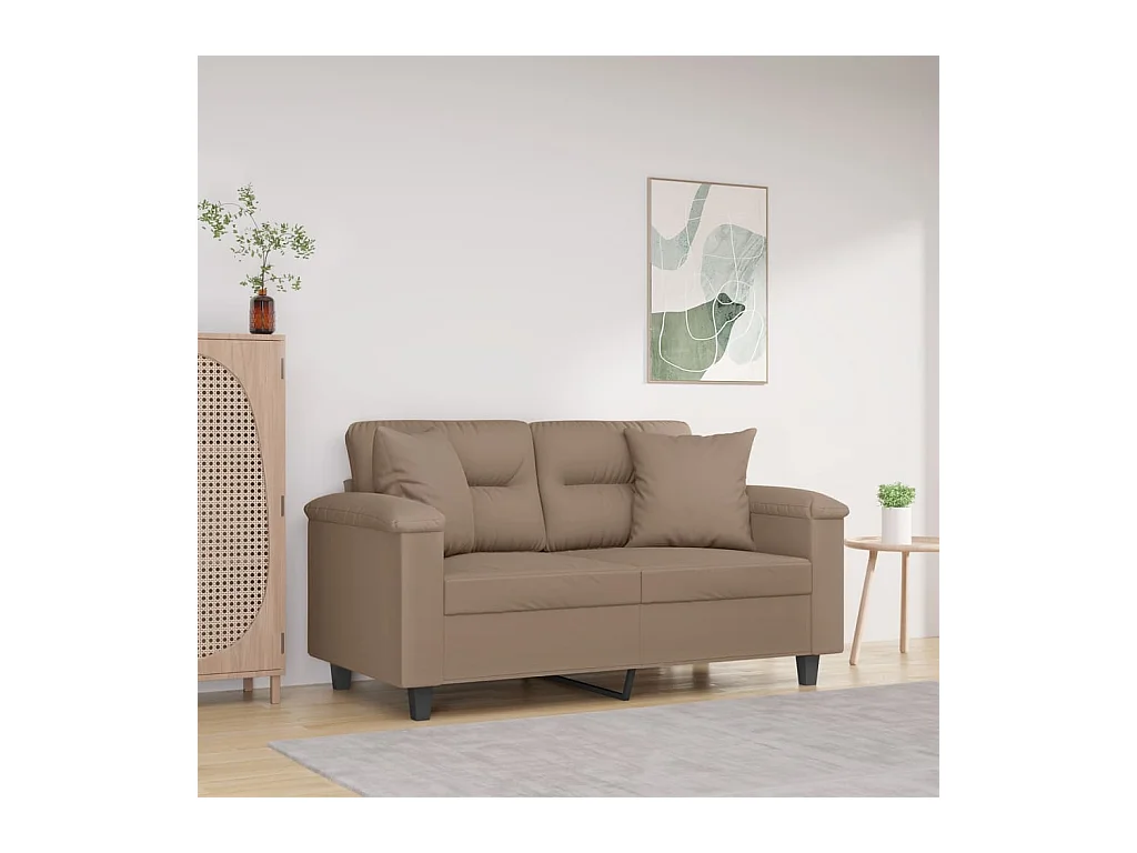 Coussins décoratifs lot de 2 Taupe 40x40 cm Tissu microfibre