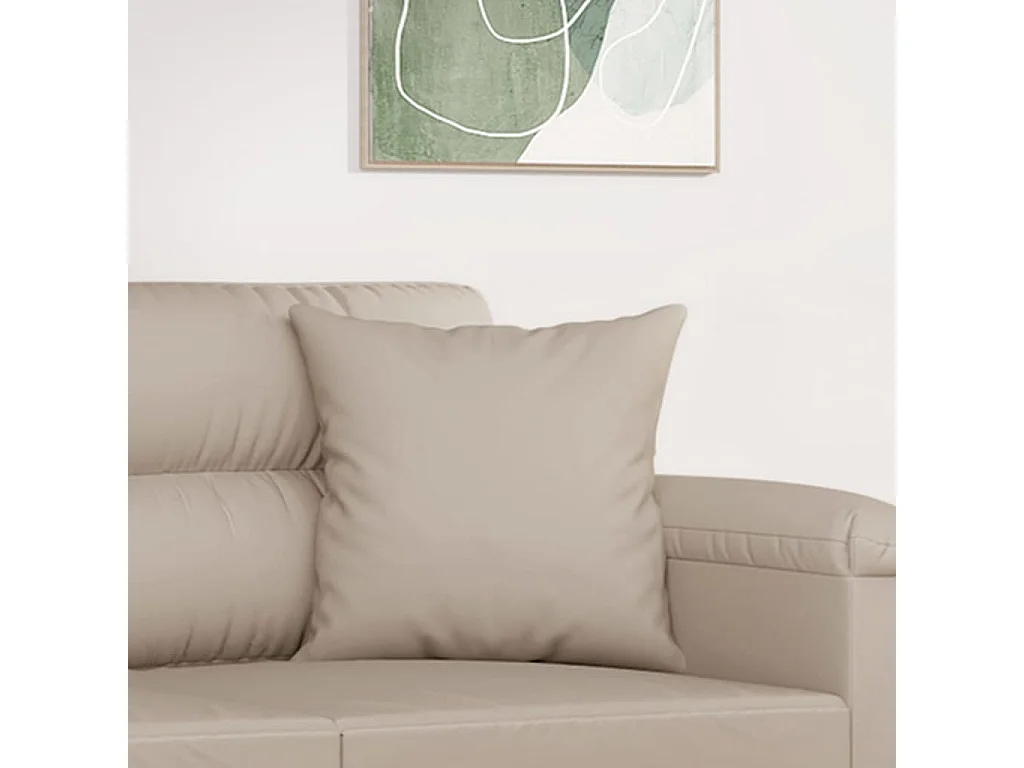 Set 2 cuscini decorativi Crema 40x40 cm Tessuto in microfibra