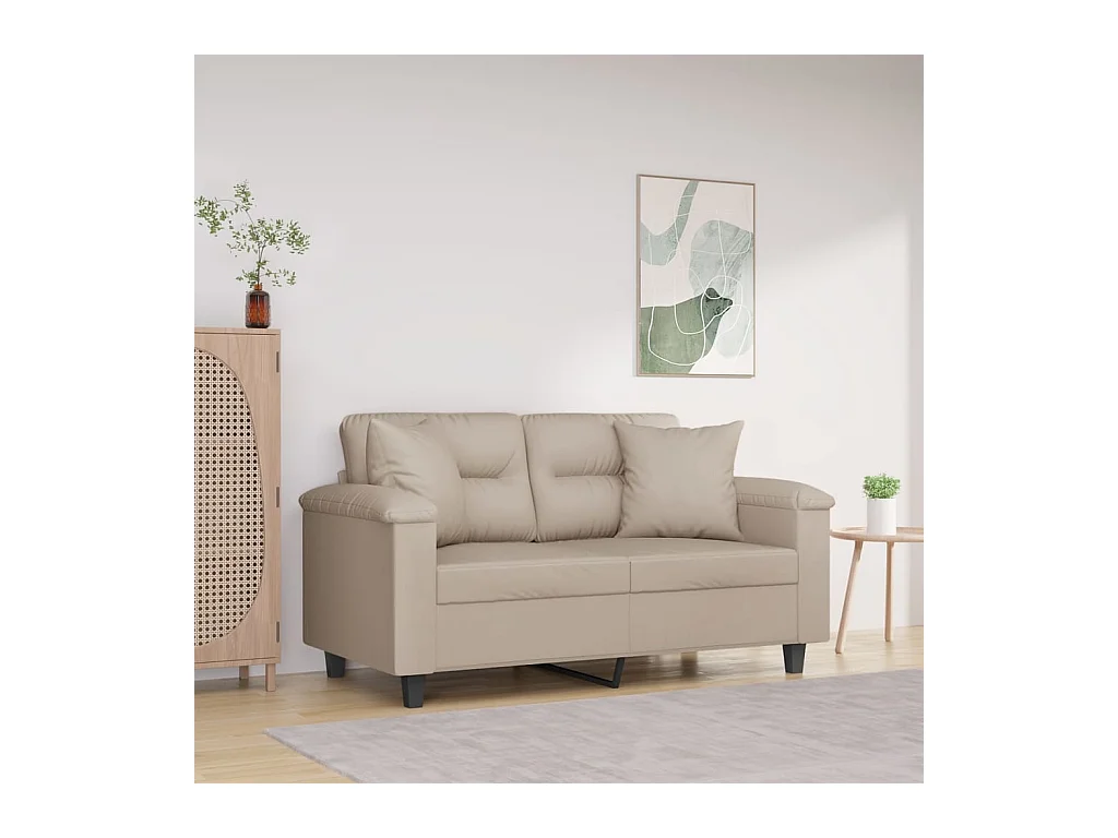 Coussins décoratifs lot de 2 Crème 40x40 cm Tissu microfibre