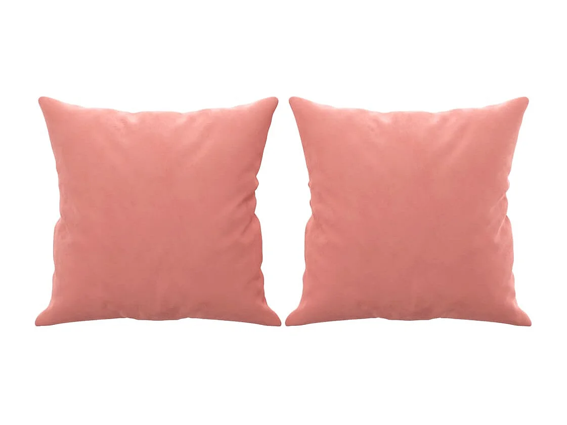 Coussins décoratifs lot de 2 Rose 40x40 cm Velours