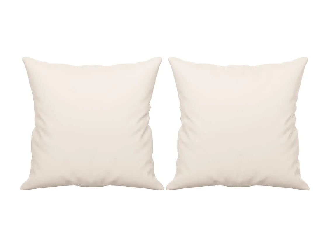 Coussins décoratifs lot de 2 Beige 40x40 cm Tissu microfibre