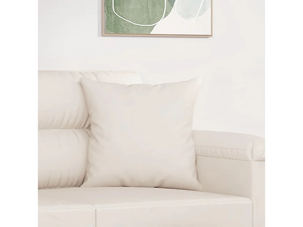 Coussins décoratifs lot de 2 Beige 40x40 cm Tissu microfibre