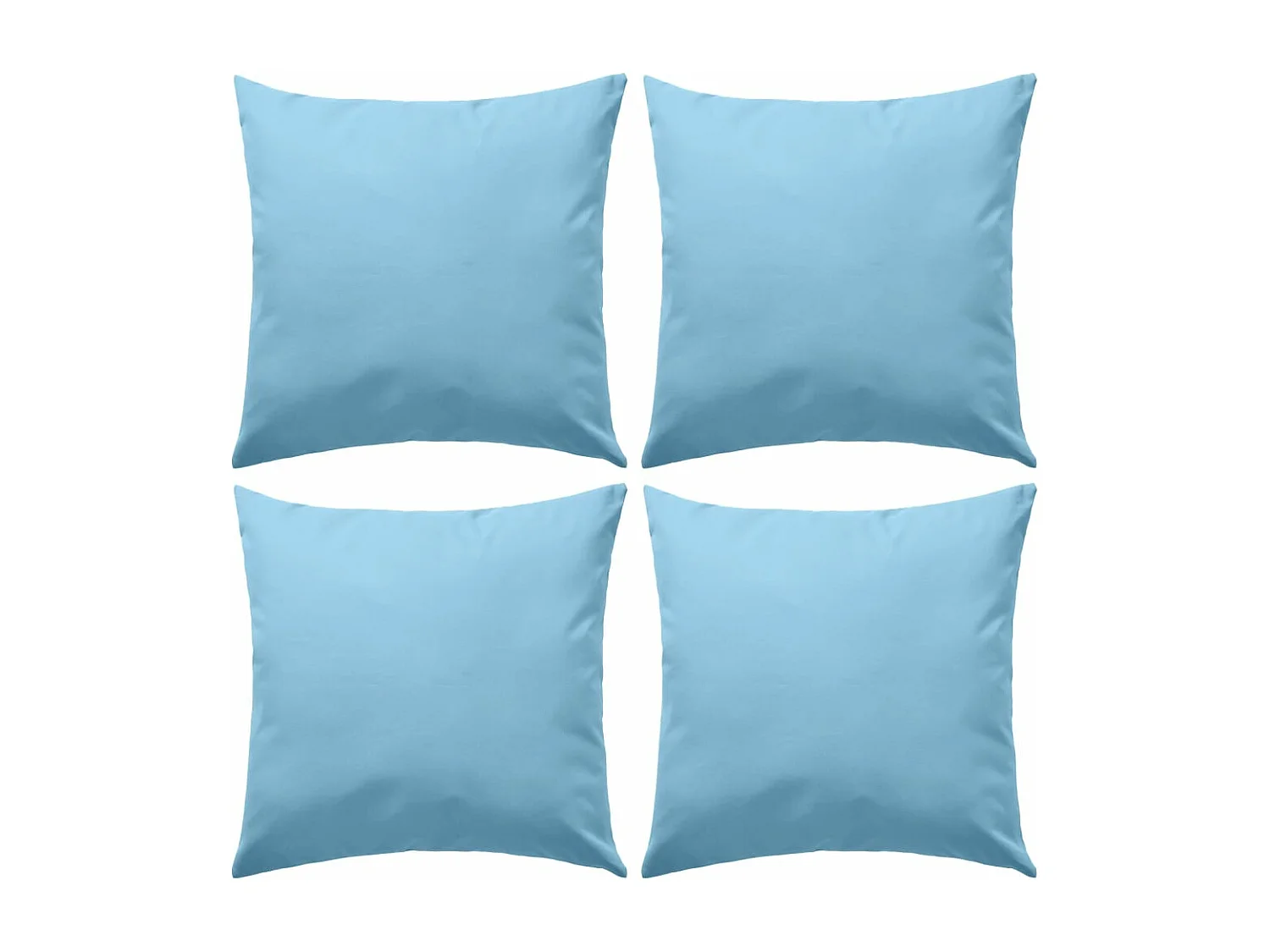Oreiller d'extérieur lot de 4 45 x 45 cm Bleu clair