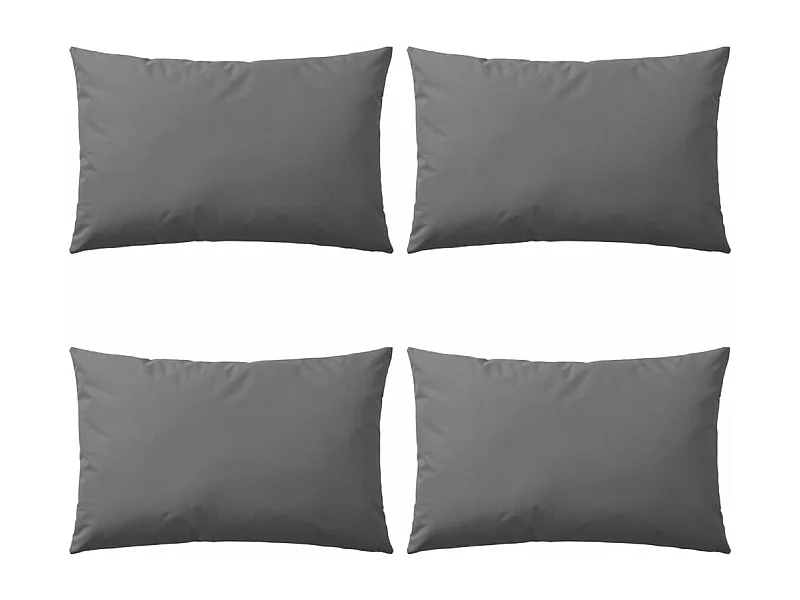 Conjunto de almofadas exteriores de 4 60 x 40 cm Cinzento
