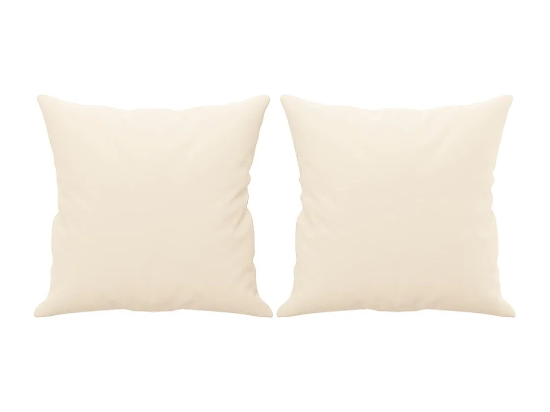 Coussins décoratifs lot de 2 Crème 40x40 cm Velours