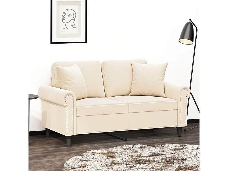 Dekokissen 2er-Set Creme 40x40 cm Samt