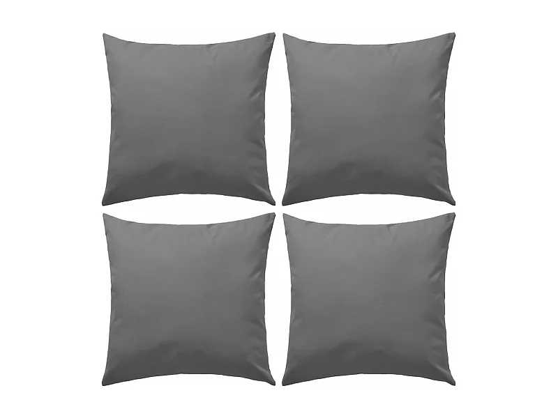Outdoor-Kissen-Set, 4 Stück, 45 x 45 cm, Grau