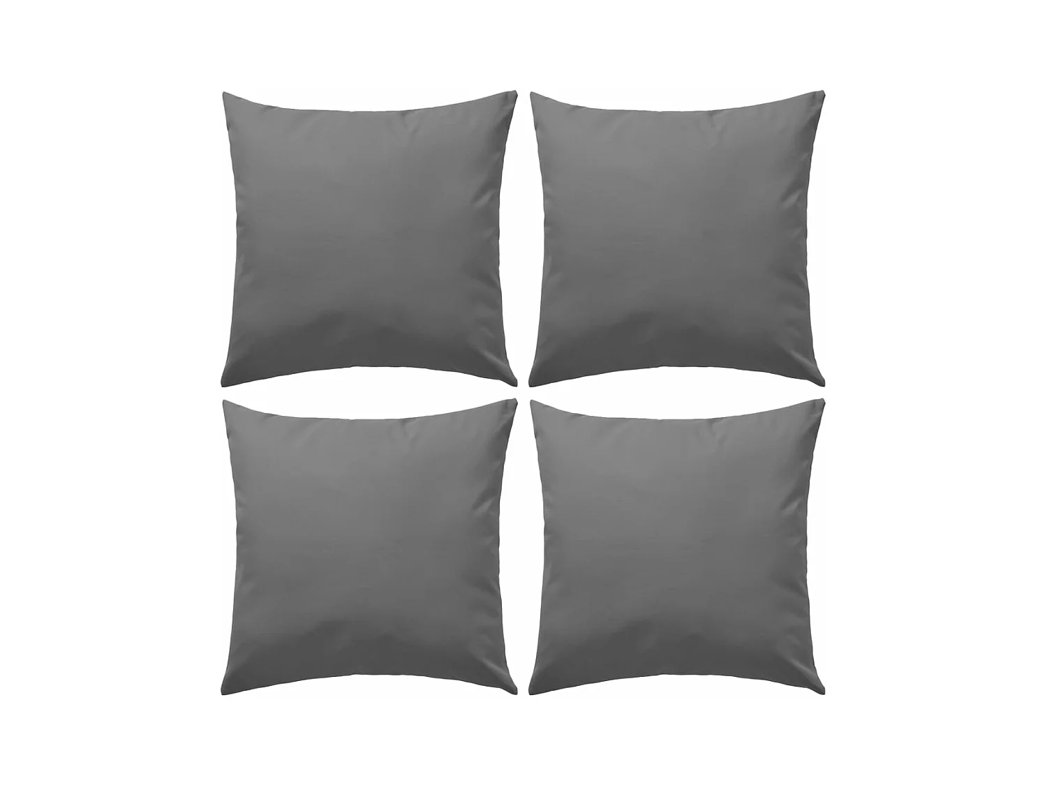 Oreiller d'extérieur lot de 4 45 x 45 cm Gris