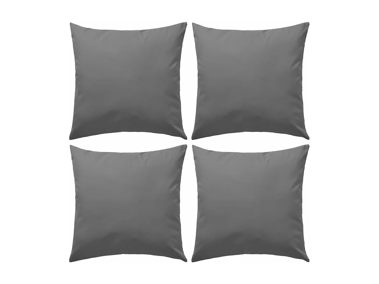 Oreiller d'extérieur lot de 4 45 x 45 cm Gris