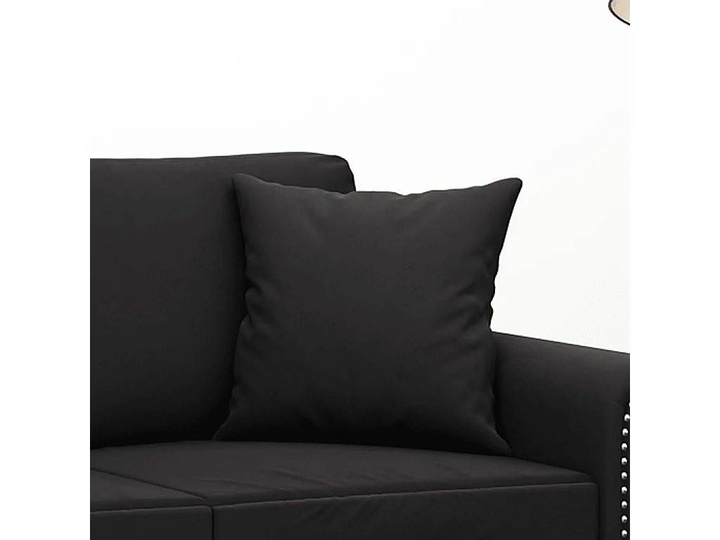 Coussins décoratifs lot de 2 Noir 40x40 cm Velours