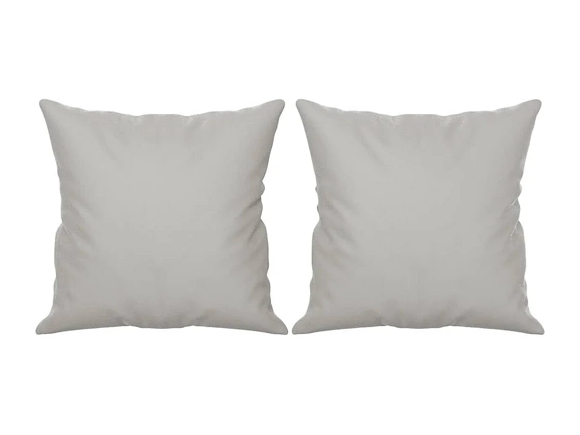 Juego de 2 cojines decorativos Tejido de microfibra gris claro