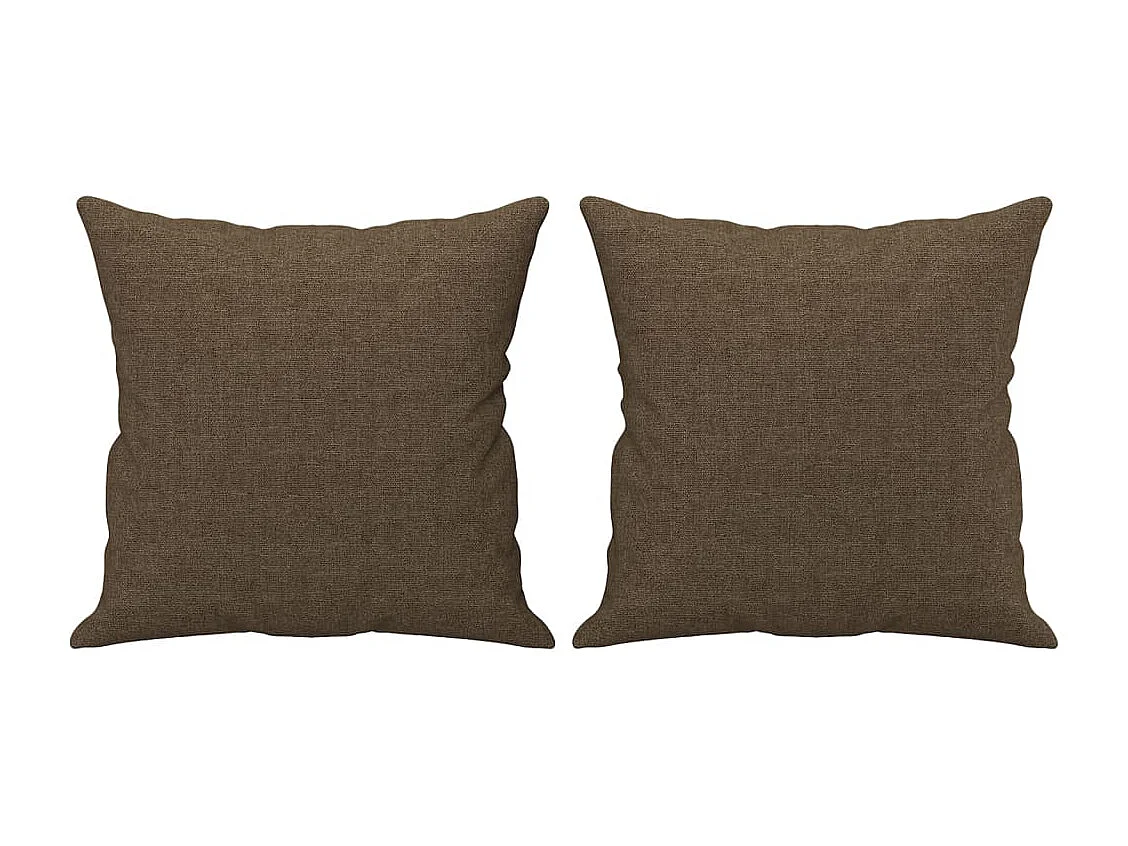 Set di 2 cuscini decorativi in tessuto marrone 40x40 cm