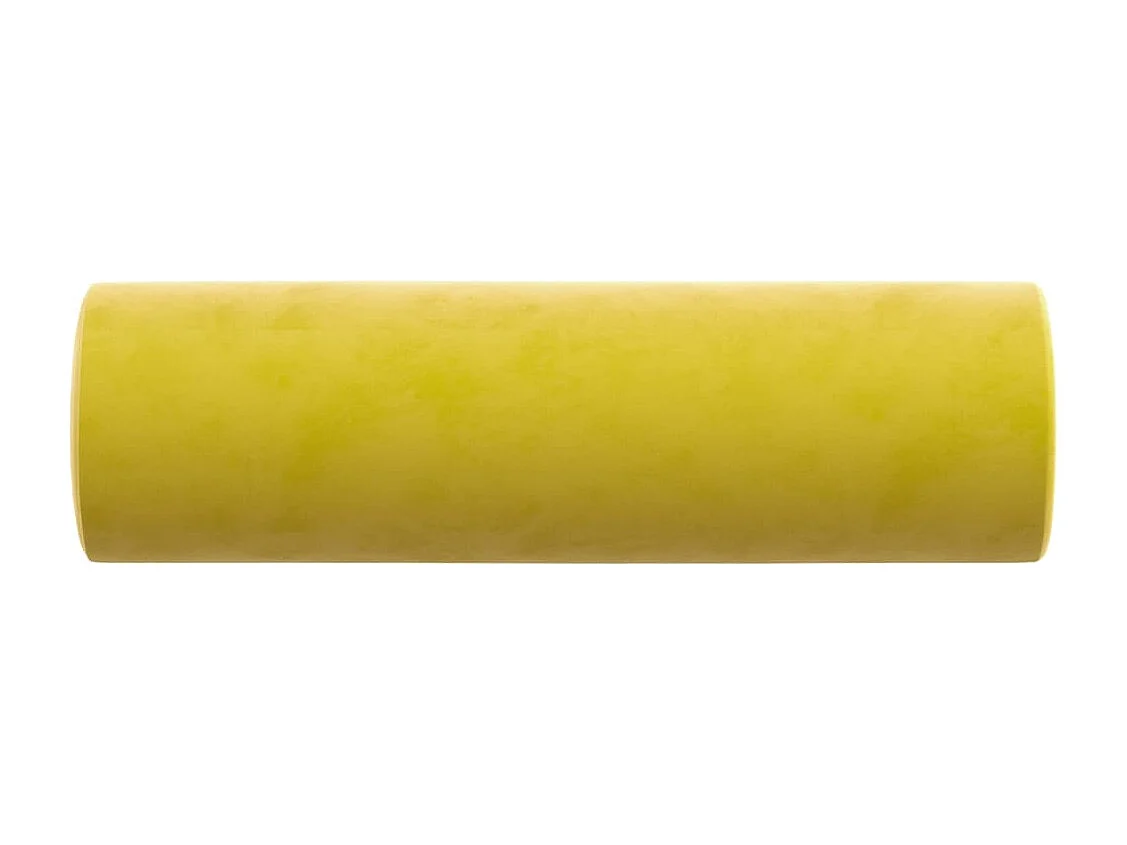 Dekokissen 2er-Set Gelb Ø15x50 cm Samt