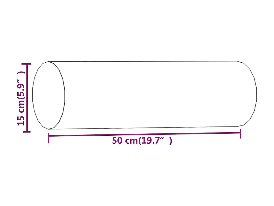 Dekokissen 2er-Set Gelb Ø15x50 cm Samt