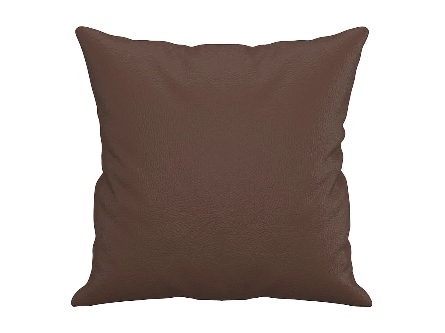 Dekokissen 2er Set Braun 40x40 cm Kunstleder