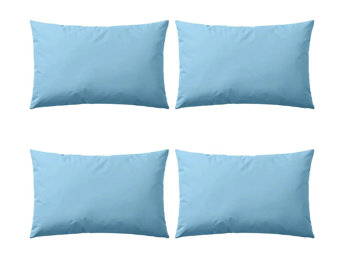 Outdoor-Kissen 4er-Set 60 x 40 cm Hellblau