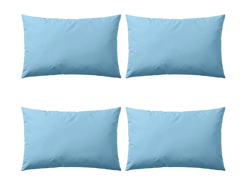 Outdoor-Kissen 4er-Set 60 x 40 cm Hellblau