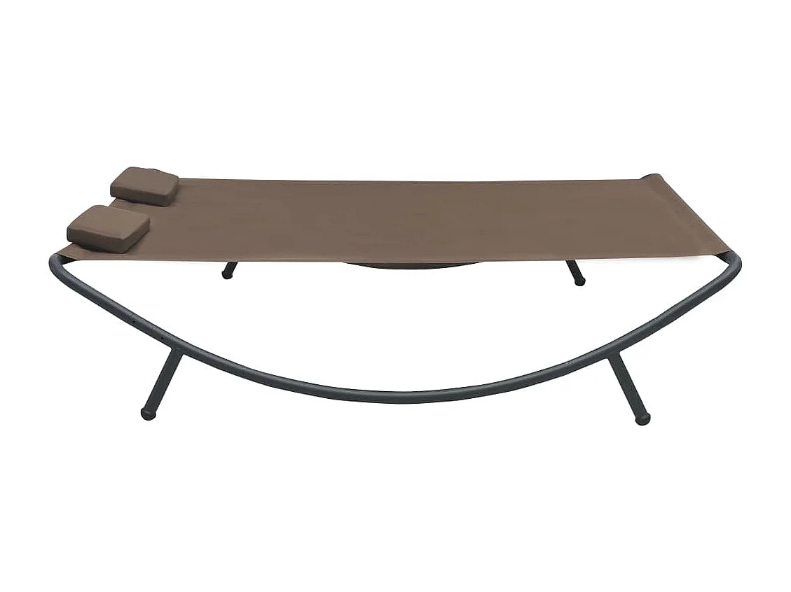 Chaise longue d'extérieur Tissu Marron
