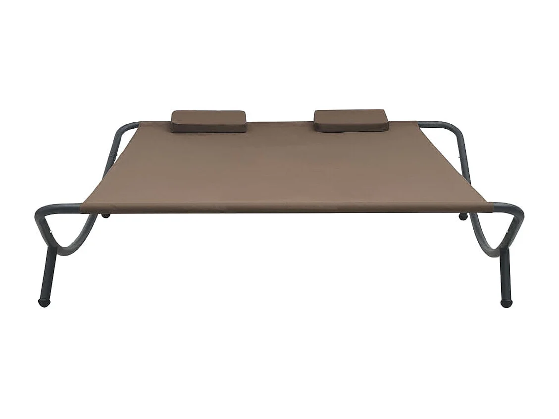 Chaise longue d'extérieur Tissu Marron