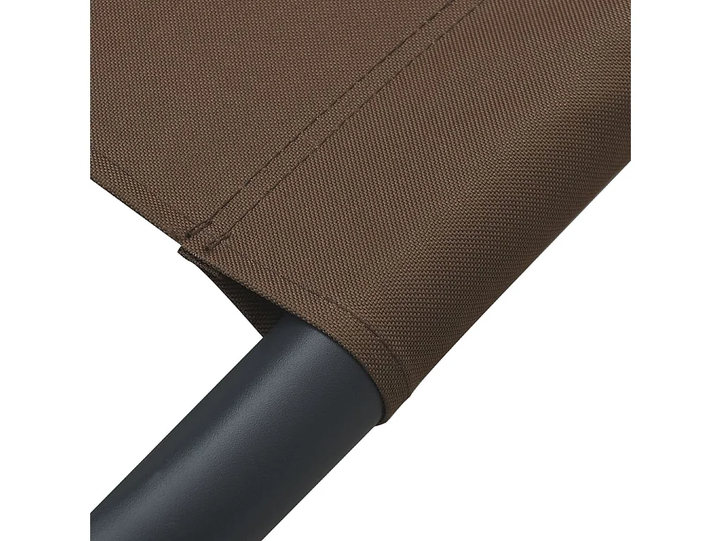 Chaise longue d'extérieur Tissu Marron