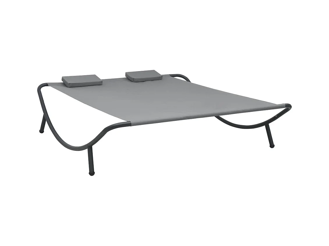 Chaise longue d'extérieur Tissu Anthracite