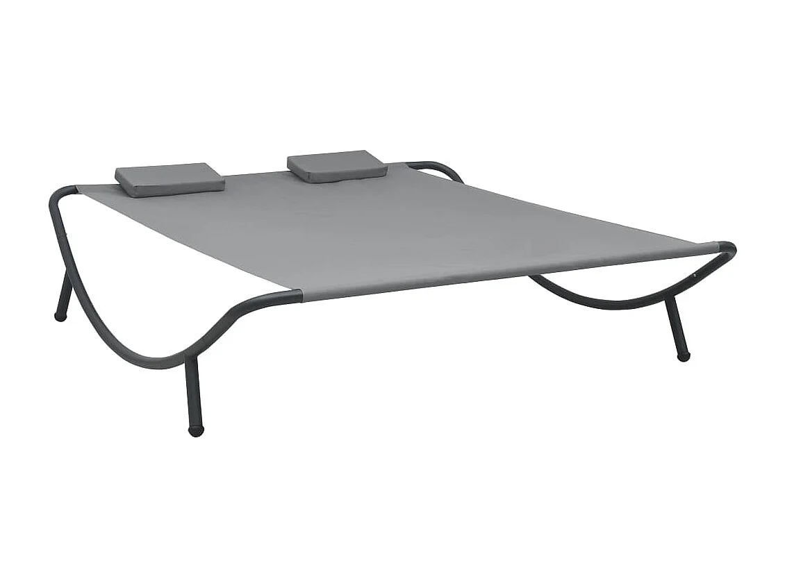 Chaise longue d'extérieur Tissu Anthracite