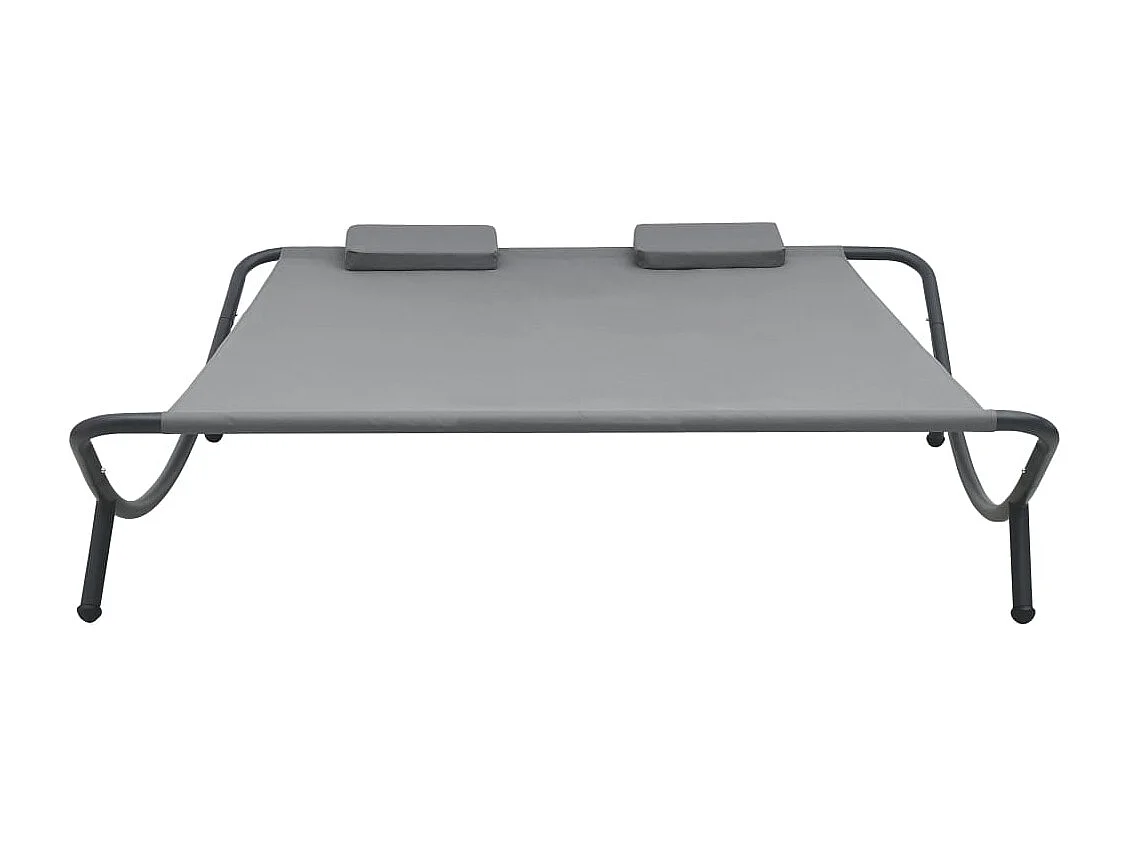 Chaise longue d'extérieur Tissu Anthracite